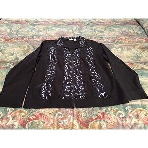Chico’s Black Patterned Jacket
